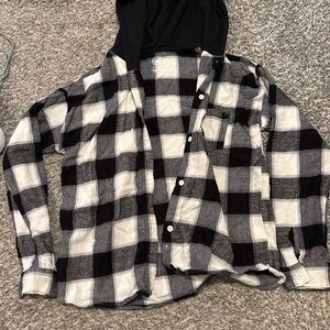 Wonder Nation Black and White Checkered Hoodie